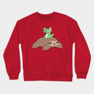 Sloth and Little Dilophosaurus Crewneck Sweatshirt